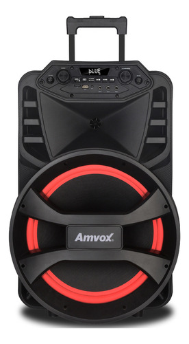 Caixa de Som Amplificada Amvox Aca 880 Vegas Bivolt Bluetooth 880W Woofer de 15 Sem Fm