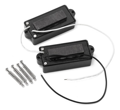 W 1 Juego Silencioso 4 Cuerdas Pastillas De Bajo Eléctrico