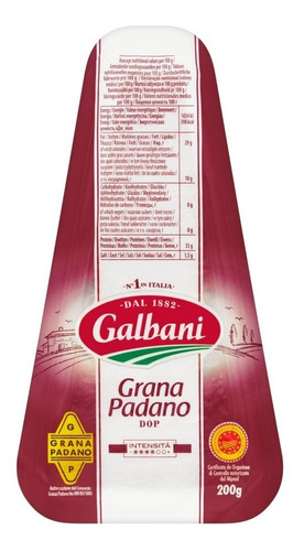 Formaggio Grana Padano Galbani 200g D.o.p. 100% Italiano!