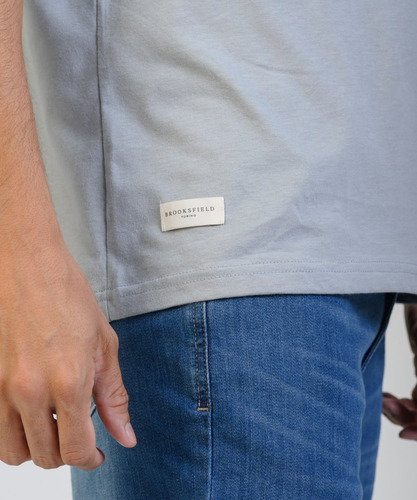 Remeras Hombre Brooksfield Algodón Premium Lisa Moda 1091b