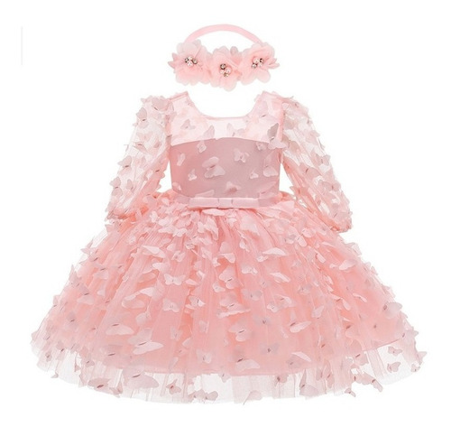 Vestido De Bebé Niña Cumpleaños Fiesta Elegan Bautismo Bodas