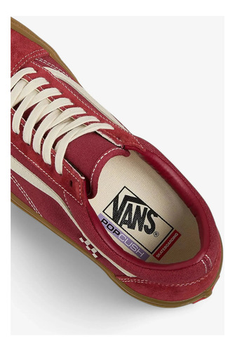 Zapatillas Vans Skate Old Skool Rojo Marrón