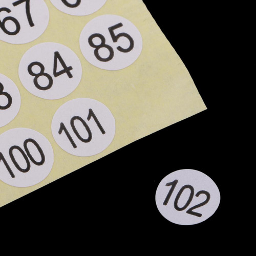 15 Folhas De Números Com , Etiquetas, , Etiquetas,