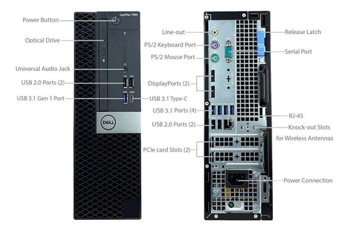 Cpu Dell Optiplex 7060 Sff I7 8th 8gb 256 Ssd Win11 Office (Reacondicionado)