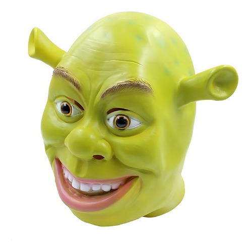 Máscara Shrek De Látex Verde De Cabeça Inteira Para Cosplay