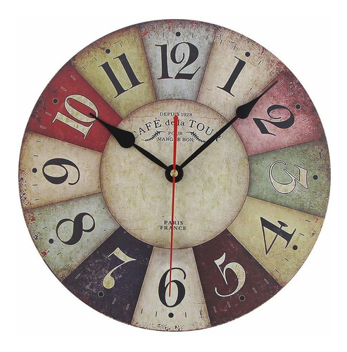 Reloj De Pared Timelike De Madera Mdf, Estilo Retro, Estilo