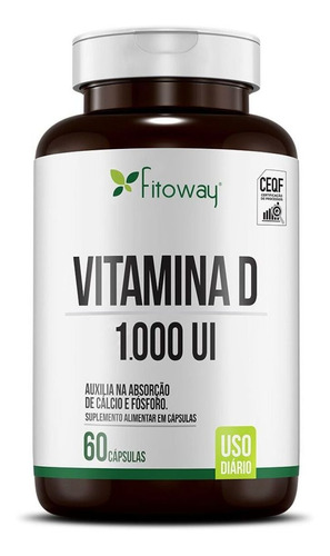 Vitamina D3 2000ui Fitoway 60 Caps Imunidade Oferta Sabor Original