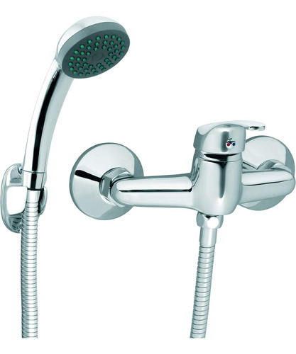 Llave Monomando YTS Ducha Regulable Acero Cromado Color Plateado