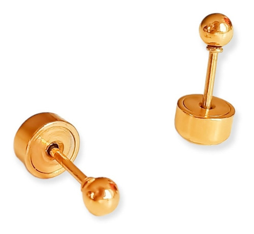 Aros Pendientes Abridor De Bebe 3mm Enchapado En Oro 18k