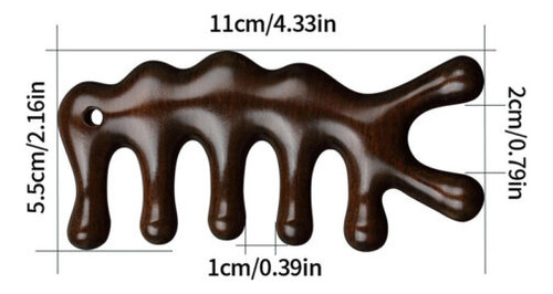 1pcs Sandalwood Massage Comb Head Meridian Scalp Shoulde Nna
