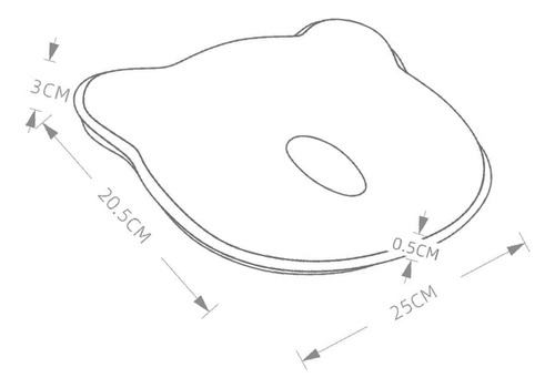 Almohada Para Bebé Prevención Cabeza Plana Recién Nacido