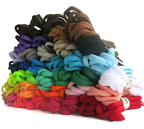 Cordones De Zapatos Ovalados Delele De 2 Pares 42 Colores Co