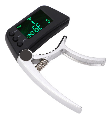 Afinador De Cejilla Para Guitarra, 2 En 1, Pantalla Lcd, Sin