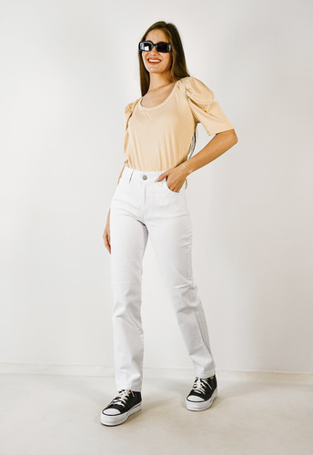Pantalon Sofia Recto De Gabardina Elastizado
