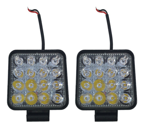 Par De Farol De Milha Tiger 16 Leds 6000k Bivolt Tg-0802025