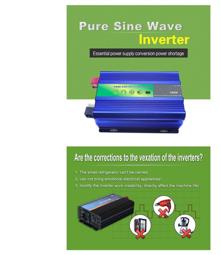 Imagen 4 de 4 de Inversor De Voltaje 12v/24v A 220v 1000w Solar City