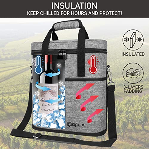 Porta Botellas De Vino 3 Botellas, Bolsa Enfriadora De ...