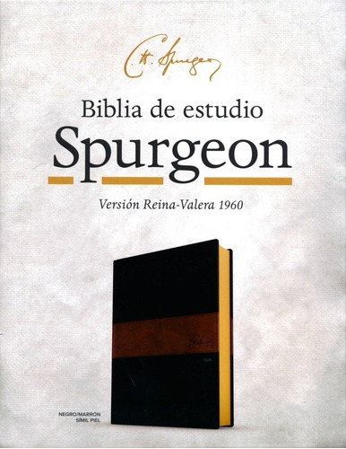 Biblia De Estudio Spurgeon Rvr-1960 Símil Piel Negro/marrón