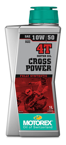 Aceite 100% Sintetico Cross Power 10w-50 Motorex