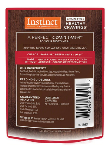 Imagen 2 de 7 de Alimento Húmedo Healthy Cravings De Carne Para Perros 85g