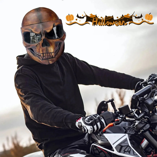 Casco Con Máscara De Halloween, Horror Cool Skull