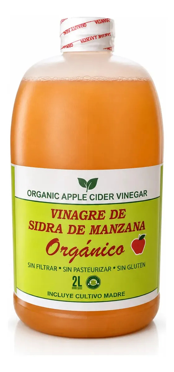 Vinagre De Sidra De Manzana Organico Con Cultivo Madre 2 L