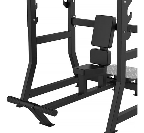 Banco Press Militar Hombros A 90° Porta Discos Gym Importado