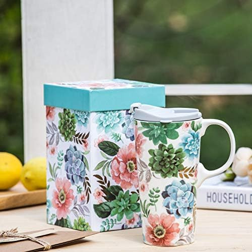 Taza De Café Topadorn Y Taza De Viaje De Cerámica Con Caja T