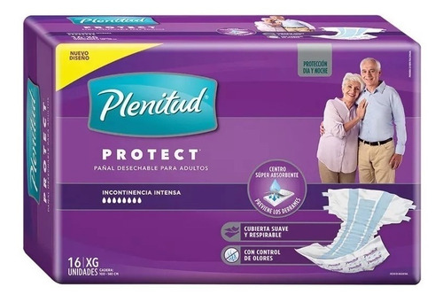 16 Pañales Adulto Plenitud Protect Med, Gde Y Xg