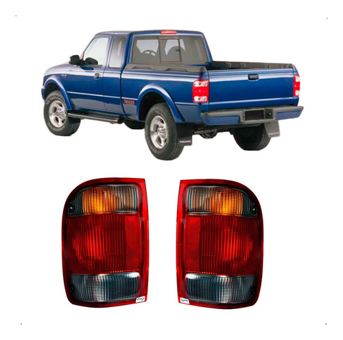 Juego Faros Traseros Para Ford Ranger 2001 2002 2003 Y 2004