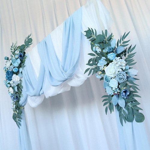 2 Piezas De Flores De Arco De Boda Hechas A Mano Para