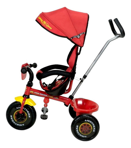 Triciclo Autos multifuncional Bebitos XG-18819 rojo y amarillo