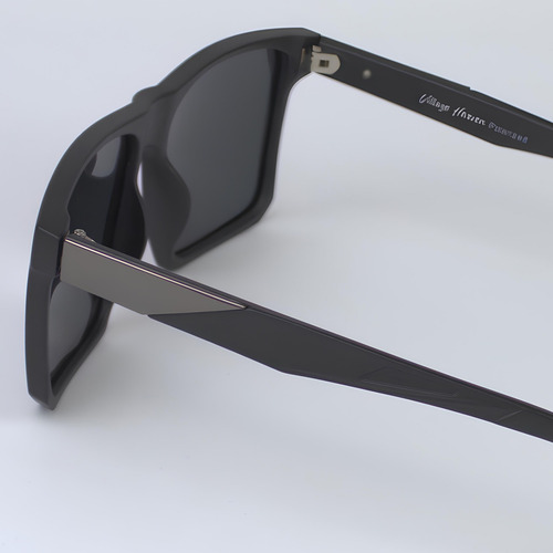 Óculos De Sol Preto Polarizado Masculino Com Metal Vh 6289