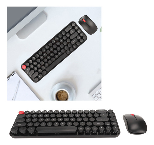 Ratón Inalámbrico De 2,4 G, Teclado De Máquina De Escribir Y