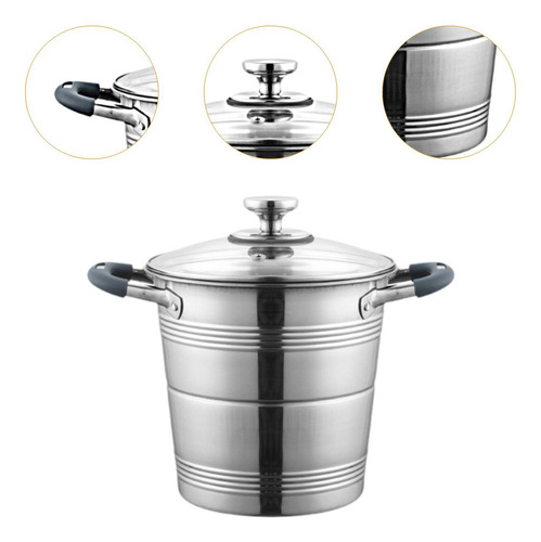 Olla Freidora De Acero Inoxidable Olla Freidora, 5 Litros