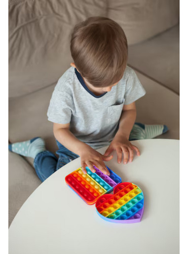 Pop It Antiestres Silicona Arcoiris Set X3 Formas Souvenir Among Us