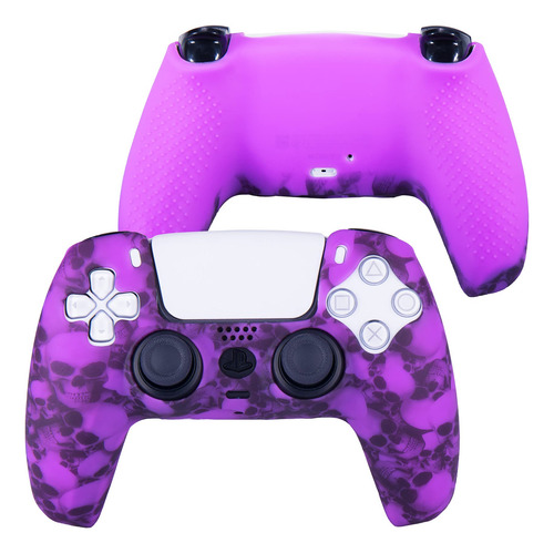 Funda Protectora Silicona Morada Para Control Ps5 Dualsense