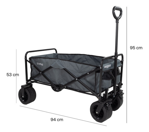 Carro Plegable Ruedas Anchas Waggon Playa Camping Bebesit
