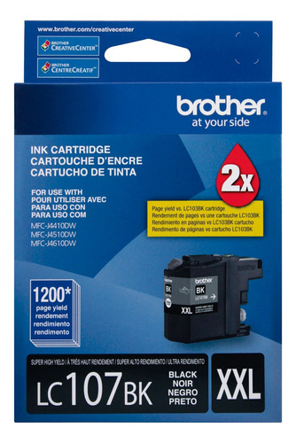 Cartucho Brother Lc107 Mfc-j4310 4410 4510 4610 4710 Negro