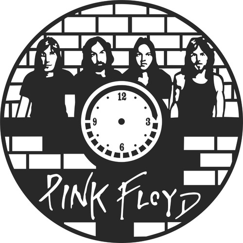 Reloj Diseño Pink Floyd  En Madera