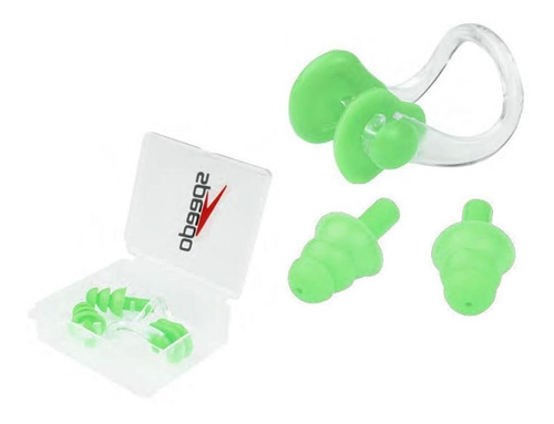 Kit 2 Em 1 Speedo Prendedor Nariz E Protetor Ouvido Cor Verde