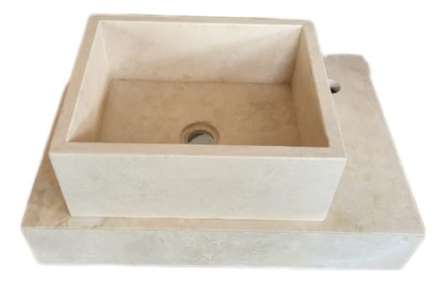 Mesada Baño 52x37cm Travertino Turco Con Bacha De Apoyo Sale