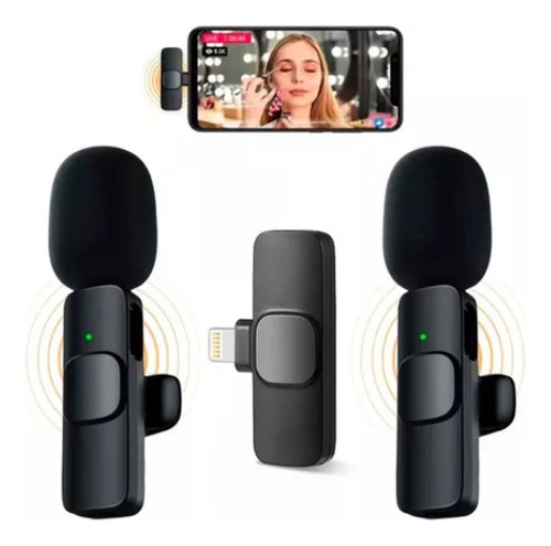 2 Microfonos Inalámbricos Corbateros Celular Lightning K9