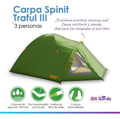 Kit Camping Carpa 3 Personas Colchones Almohadas Compresor