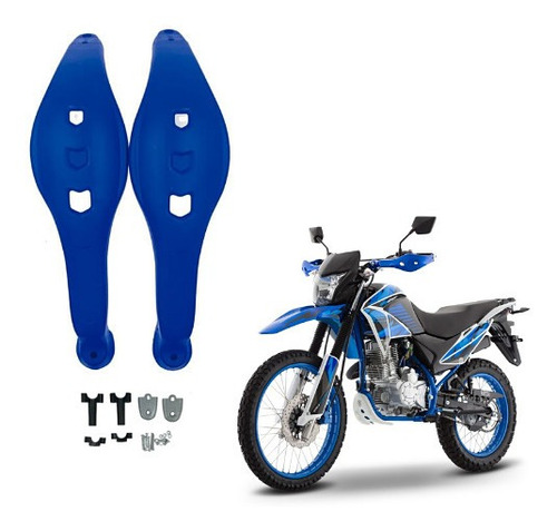 Cubre Puños Protector Leva Motocross Azul (par)
