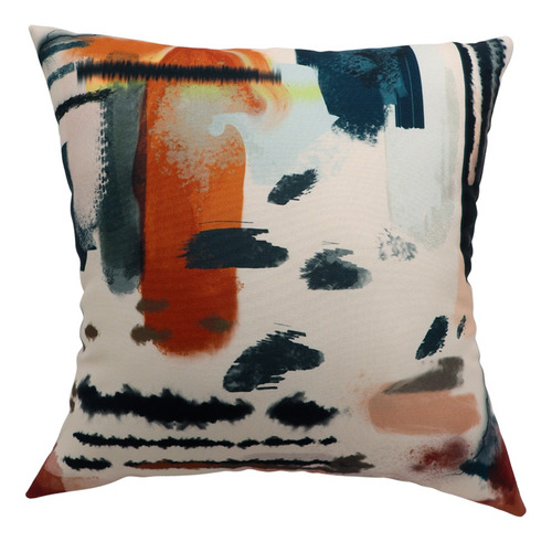 Set 4 Cojines Decorativos 45 Cm Relleno Cierre Sala Cama Naranja Oscuro Diferentes Diseños