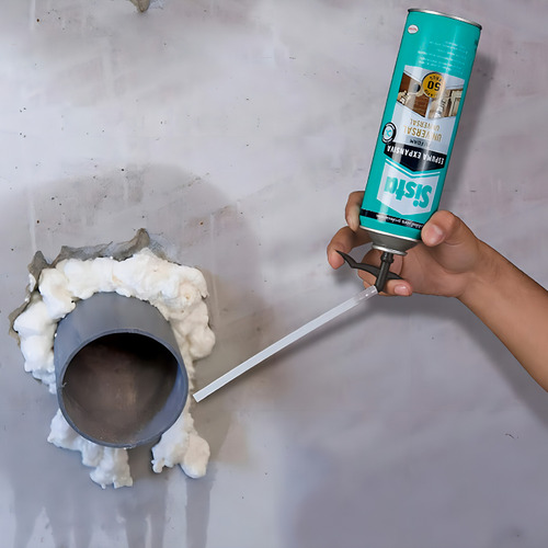 Sista Espuma Expansiva Universal, Espuma De Poliuretano Para Sellar Y Rellenar Grandes Espacios, Sellador En Espuma Para Aislamiento Acústico, Térmico, Y Más, Lata 1x500ml
