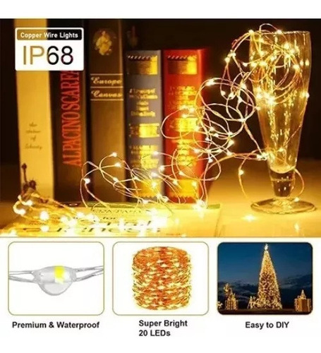 40 Cuerdas Cobre Cuerdas De Luces De Hadas Para Decoración