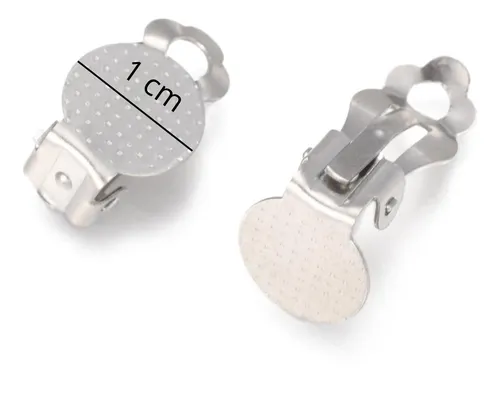 Base Aro Clip A Presion De Acero Inoxidable 1 Cm X 20 Uni
