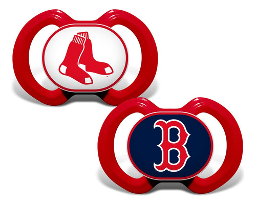 Babyfanatic - Paquete De 2 Chupetes Mlb Boston Red Sox, Equ.